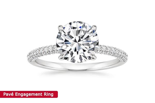pave engagement ring styles